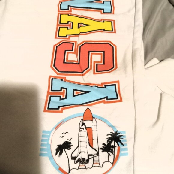 NASA Junior's Ivory Plus Fitted Ankle Drawstring Logo Sweatpants - XXXL 3XL - Picture 2 of 6